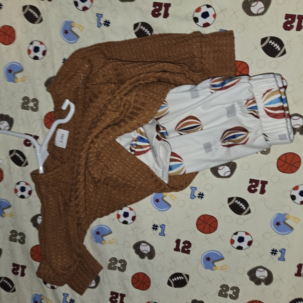 Brown Knit Sweater And Pants